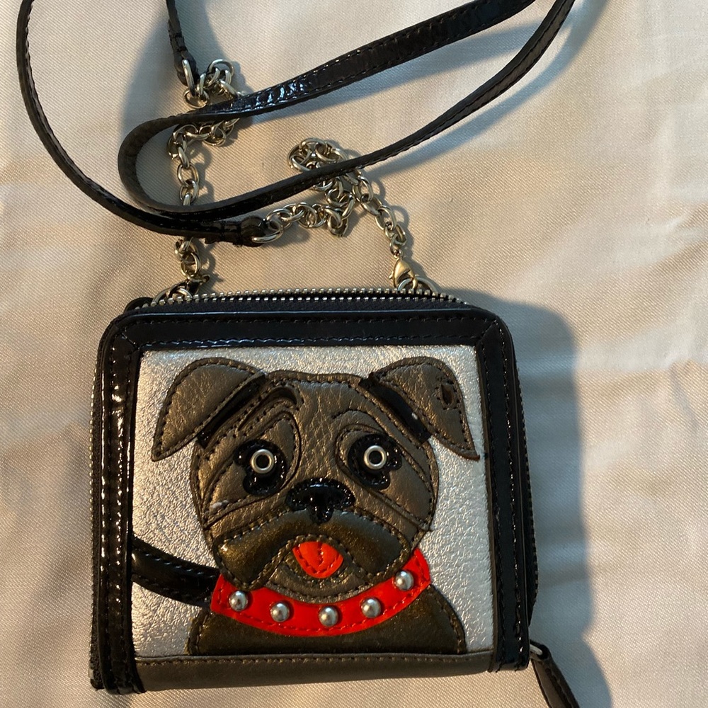 Brighton Pug wallet with strap